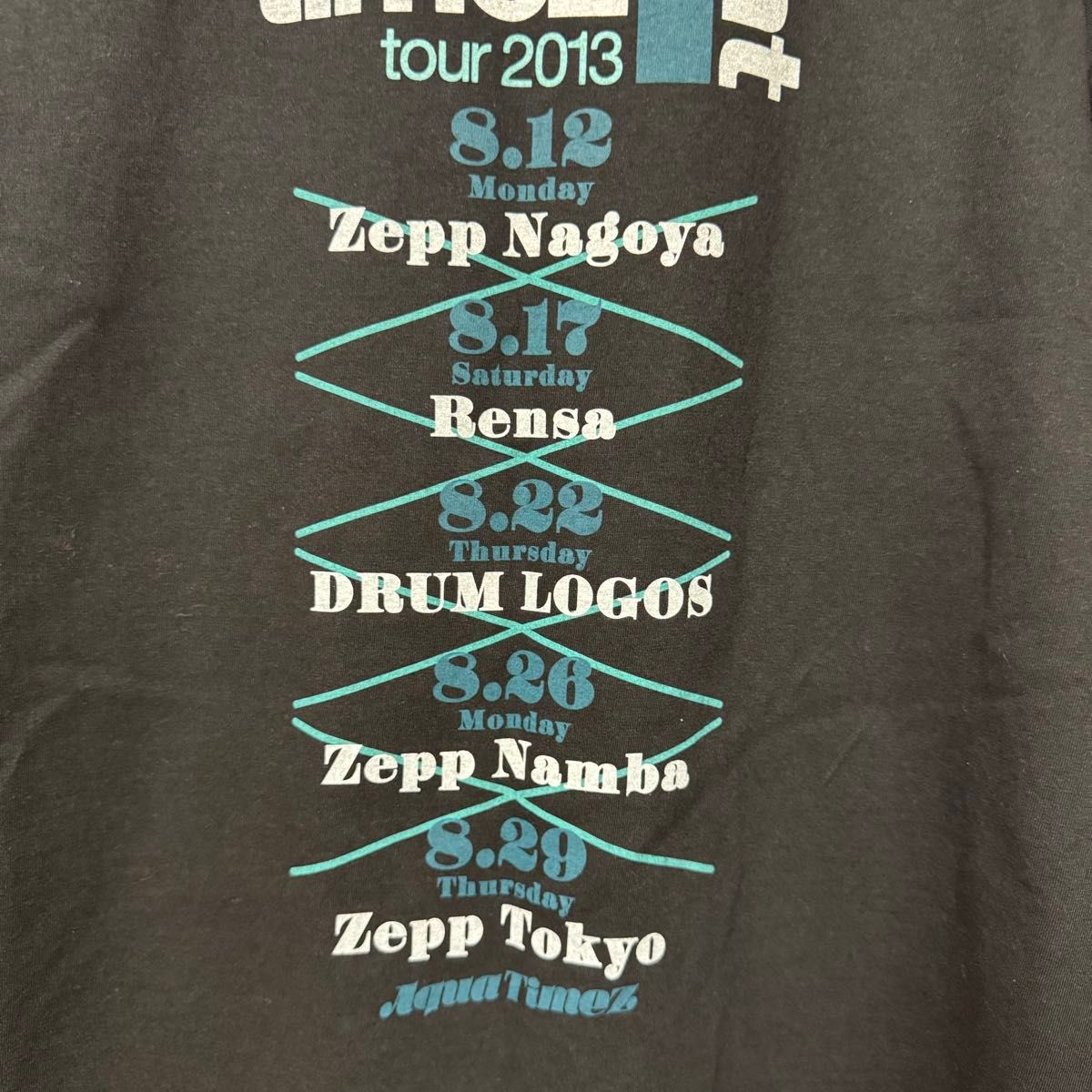 Aqua Timez 対バン ツアー ライブ Tシャツ ブラック Sサイズ 黒 Aqua Timez 対バン ツアー ライブ Tシャツ ブラック Sサイズ 黒