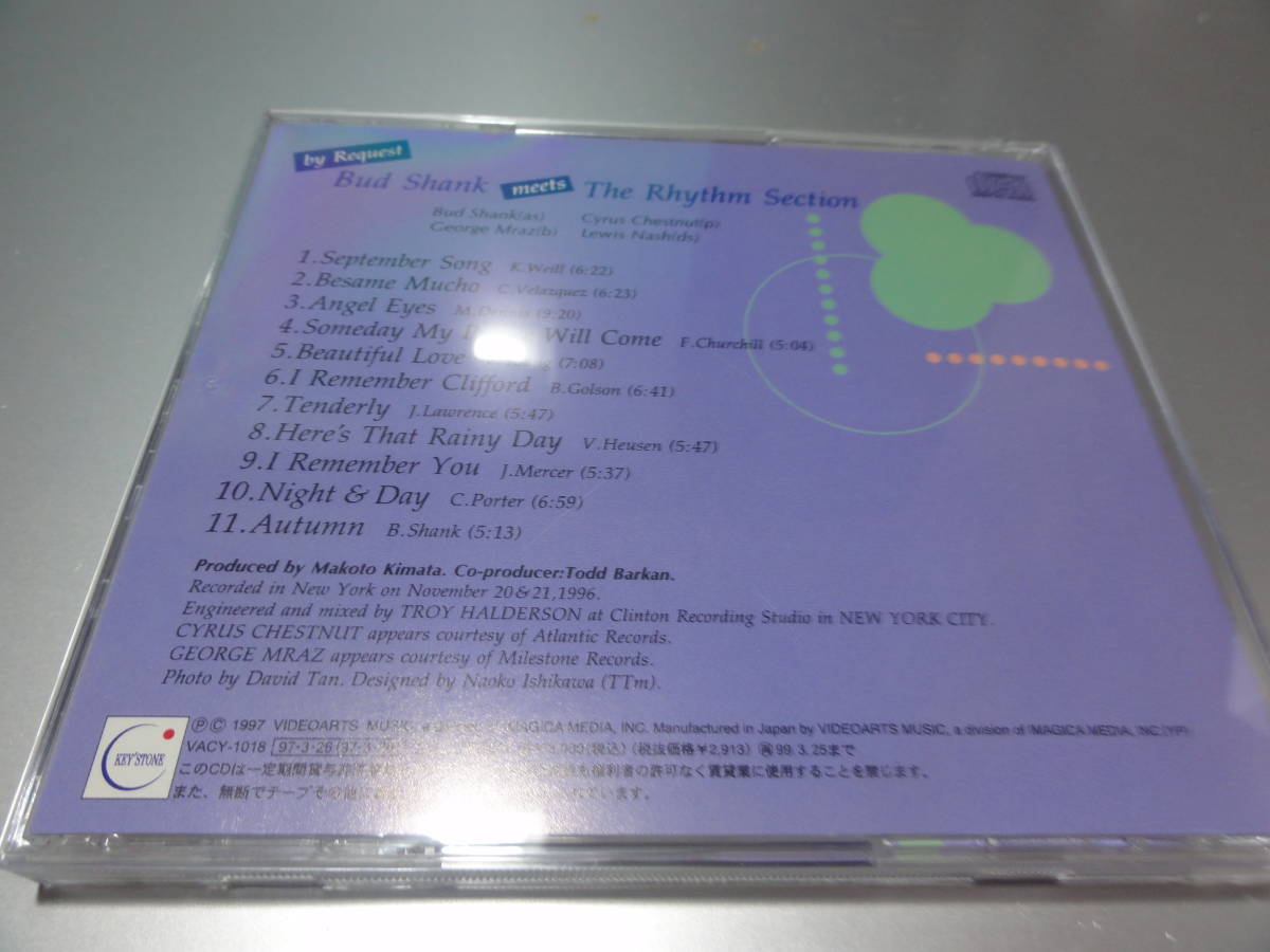 BUD SHANK バドシャンク MEETS THE RHYTHM SECTION SWING JOURNAL BY REQUEST 国内盤