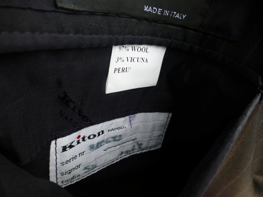 ◇Kiton キートン スーツ 54L ビキューナ 超美品 キトン W100 キング 