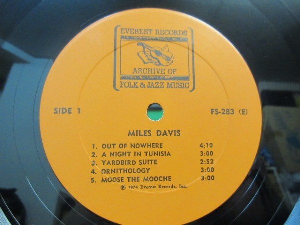 RKK８///LP★無傷★　Miles Davis（マイルス・デイヴィス）EVEREST US盤 手書きMAT FS283_画像3