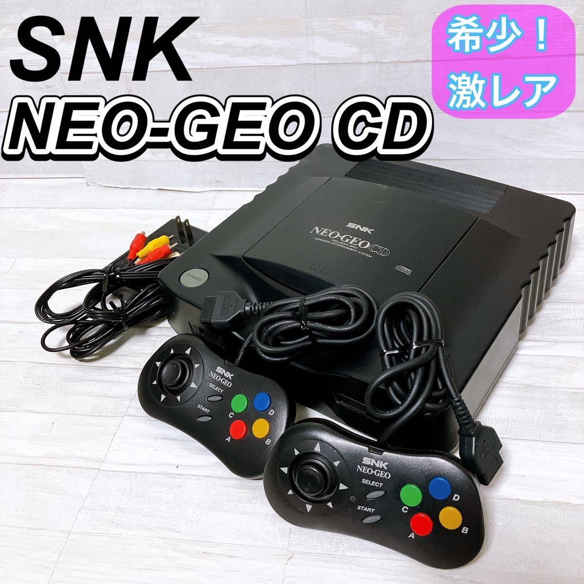 SNK NEO-GEO CD ネオジオCD ゲーム機 家庭用 コントローラー2体 SNK NEO-GEO CD ネオジオCD ゲーム機 家庭用 コントローラー2体
