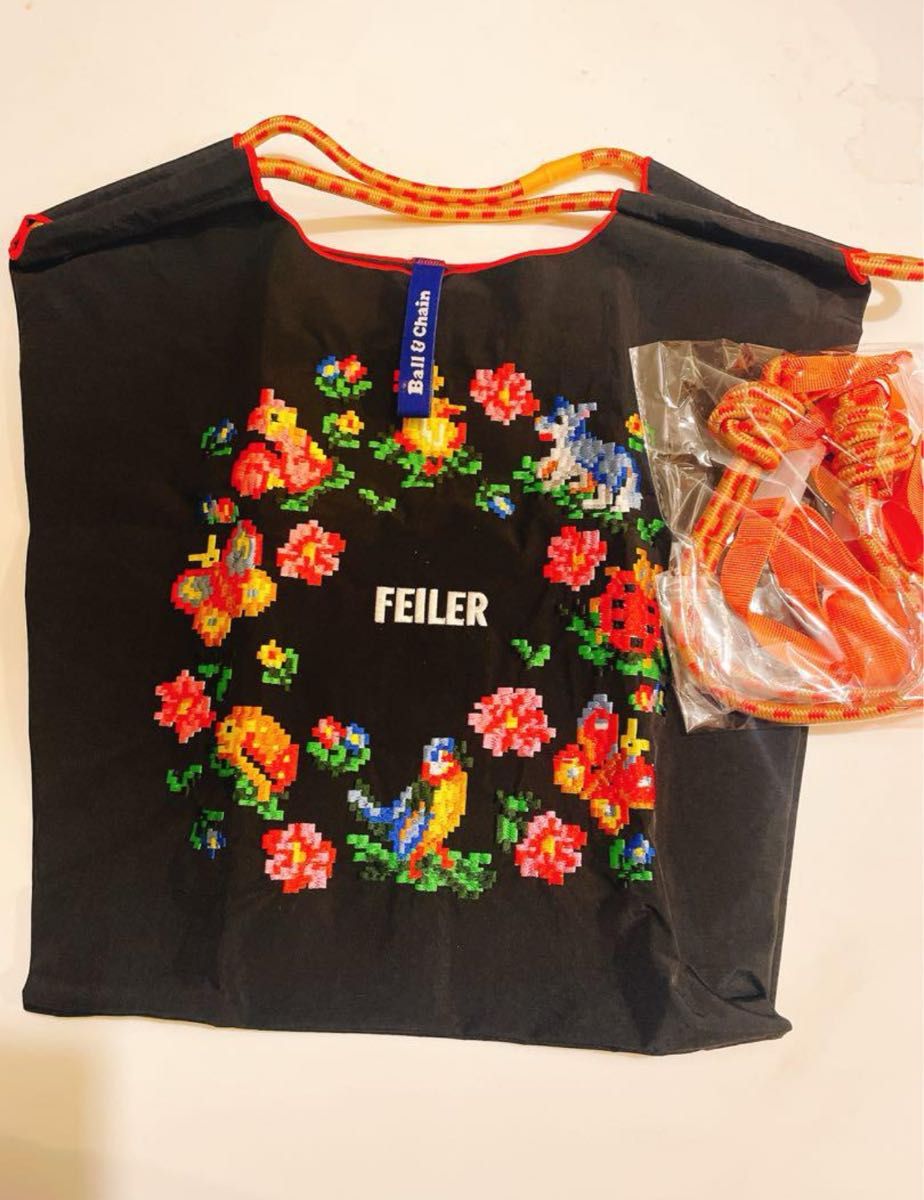 新品 ボールアンドチェーン×フェイラーエコバッグハイジ刺繍 新品 ボールアンドチェーン×フェイラーエコバッグハイジ刺繍