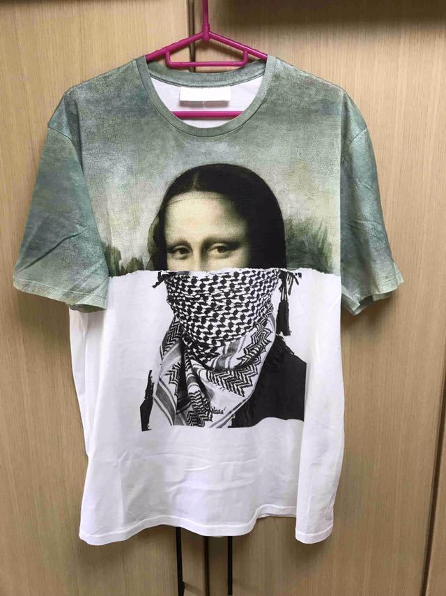 国内正規 17SS Neil Barrett ニールバレット DA VINCI KEFIAH ダヴィンチ モナリザ Tシャツ XL_画像1