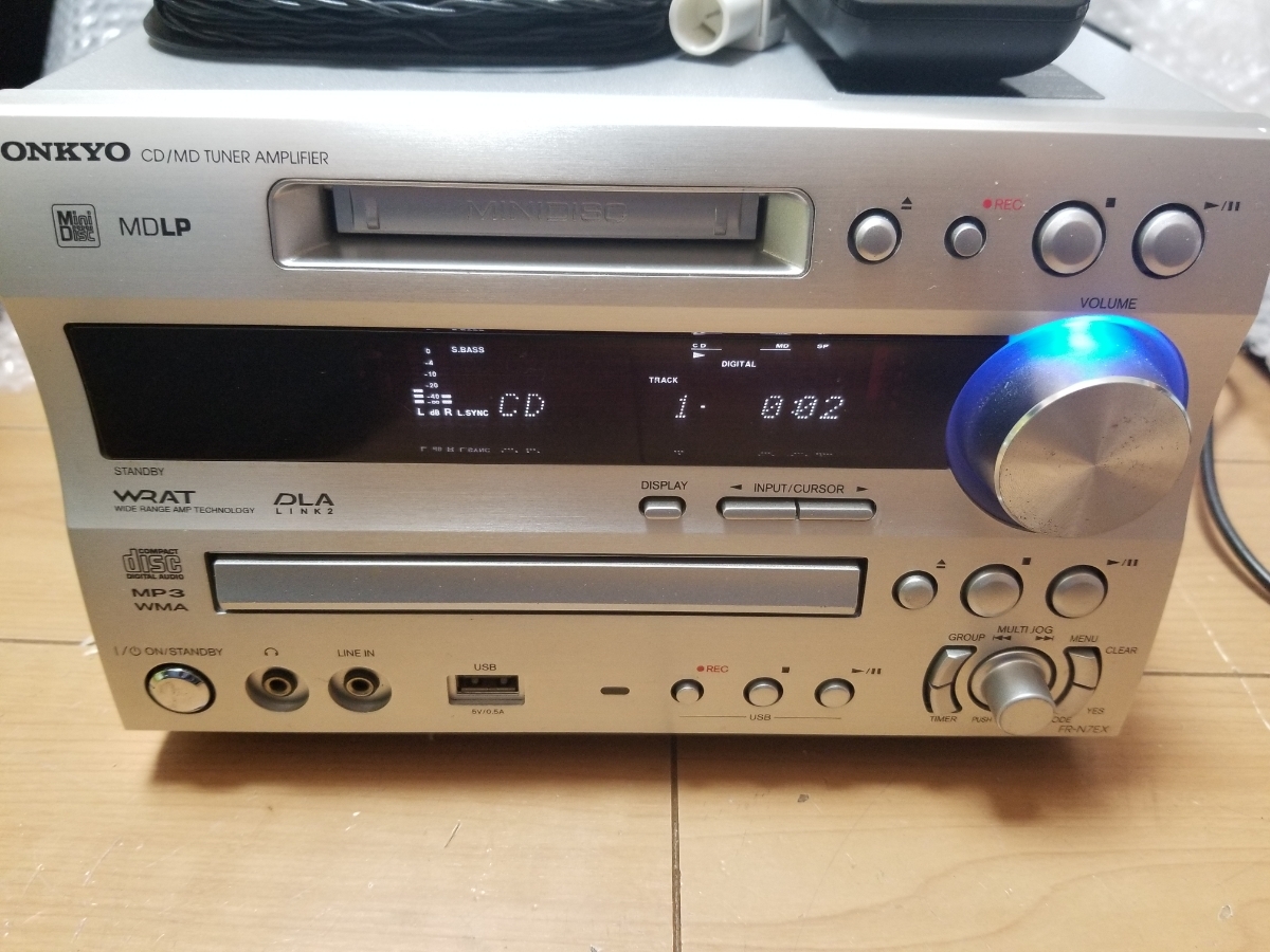 スペシャルオファ CD/MD/USBコンポ ONKYO FR-N7EX アンテナ付 リモコン