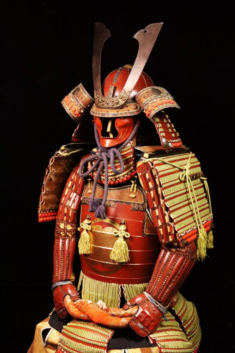 光忍作 赤備え甲冑 浅野家紋蒔絵 当世具足 等身大甲冑 鎧兜 戦国 光忍作 赤備え甲冑 浅野家紋蒔絵 当世具足 等身大甲冑 鎧兜 戦国