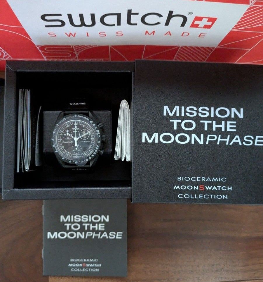 Snoopy x OMEGA x Swatch MoonSwatch Black付属品完備 12月購入スヌーピースウォッチ Snoopy x OMEGA x Swatch MoonSwatch Black付属品完備 12月購入スヌーピースウォッチ