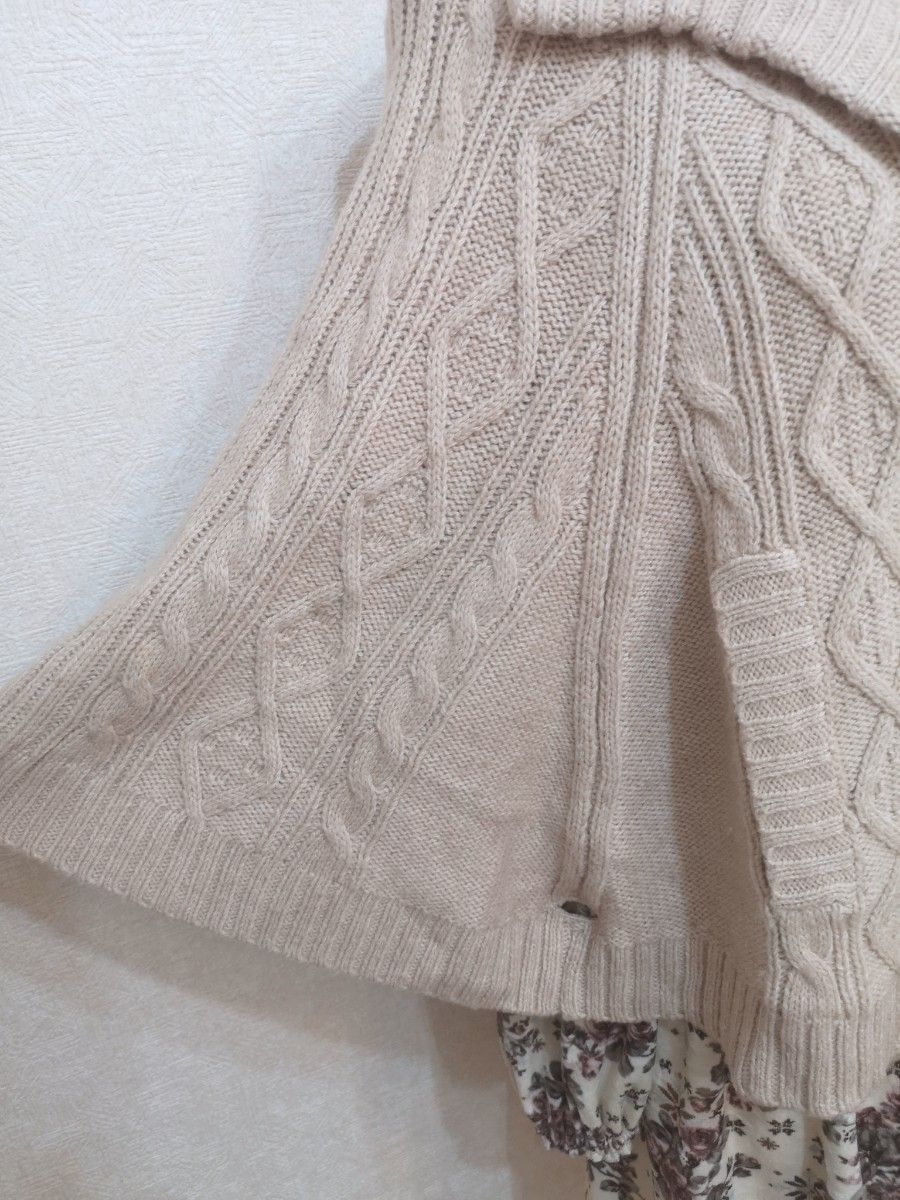y2k rabbitfur 2wayニットポンチョ L 森ガール fairygrange y2k rabbitfur 2wayニットポンチョ L 森ガール fairygrange