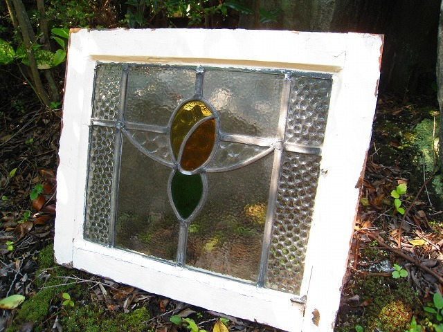  Germany antique window glass tree frame stained glass 