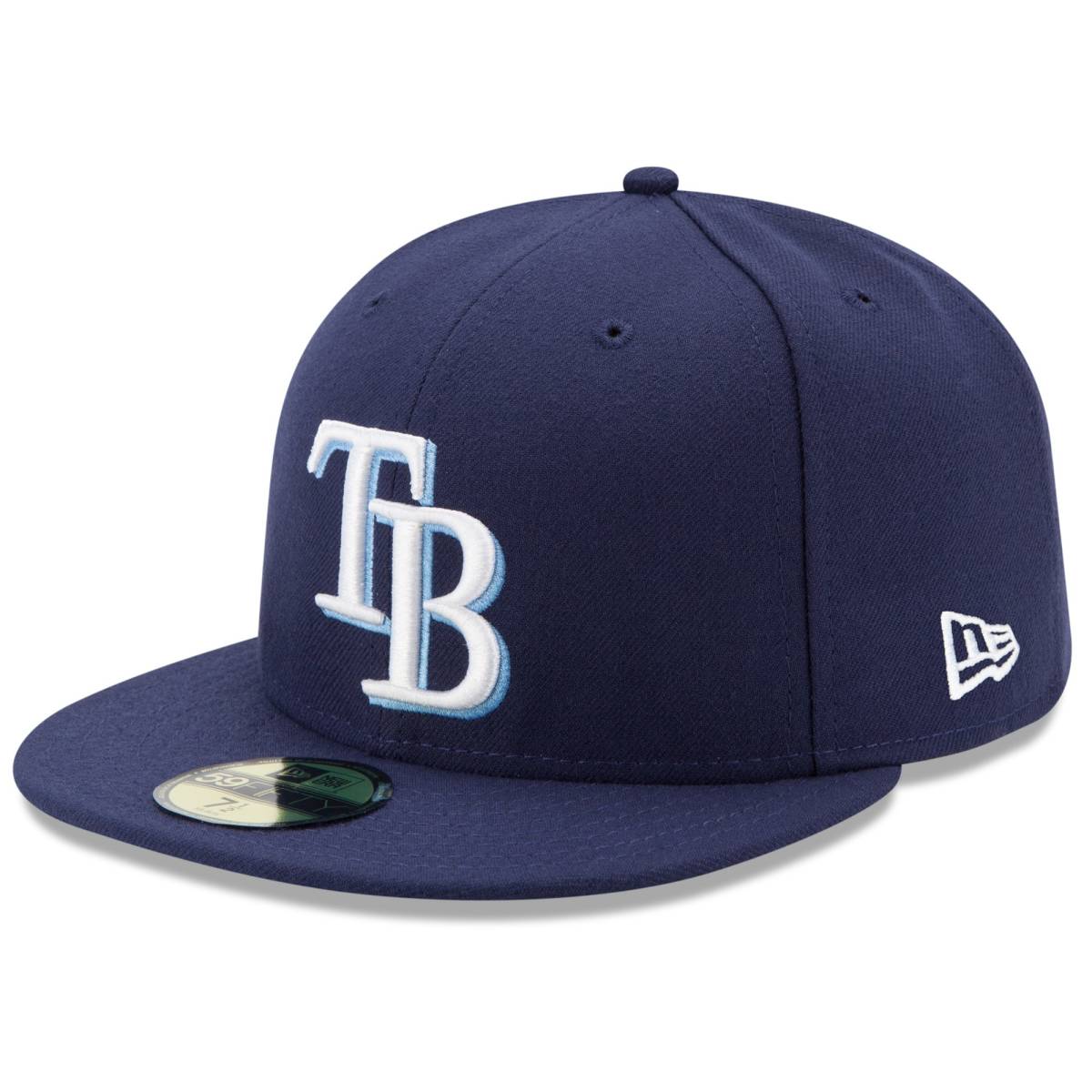 USA正規品 「7.1/8」 新品 Newera ニューエラ MLB オーセンティック 59FIFTY 公式モデル RAYS タンパベイ レイズ TB 紺 ネイビー Game