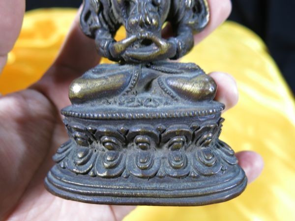 明代鍍金仏　チベット　中国　明時代　金工　西蔵　鍍金　古銅　_画像5