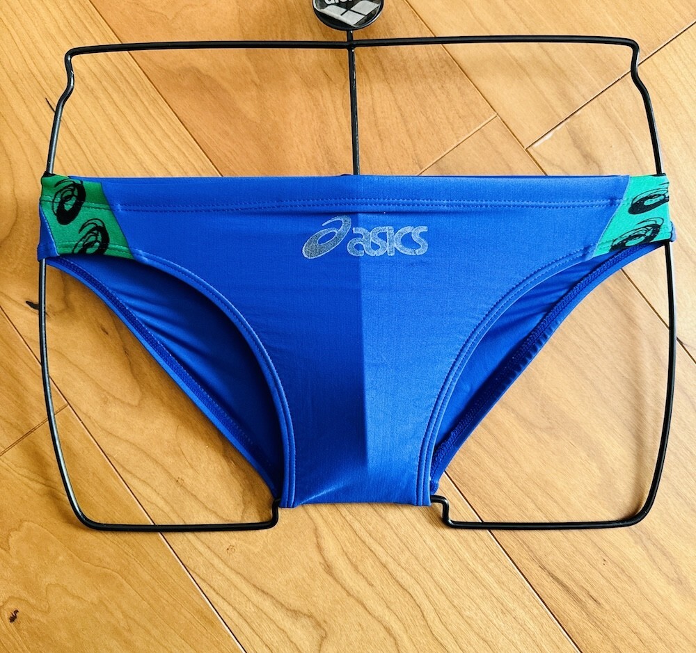 美品】asics / 水がはじけるP2 / ブルー / SSサイズ / 光沢 美品】asics / 水がはじけるP2 / ブルー / SSサイズ / 光沢