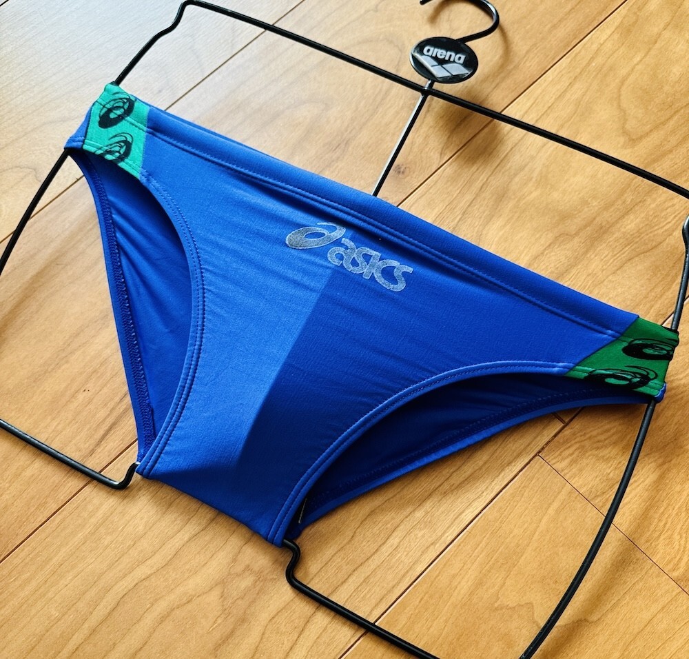 美品】asics / 水がはじけるP2 / ブルー / SSサイズ / 光沢 美品】asics / 水がはじけるP2 / ブルー / SSサイズ / 光沢