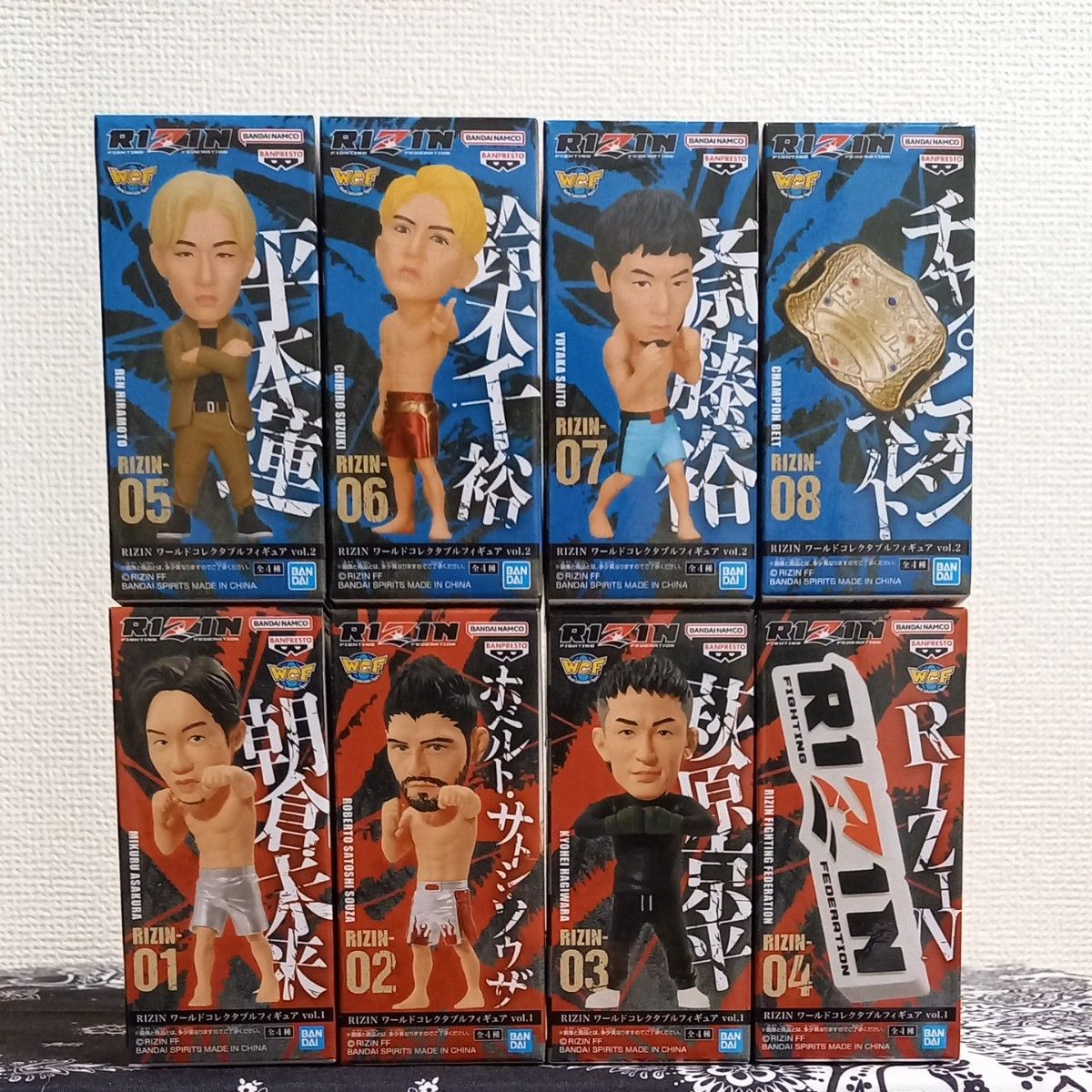 RIZIN ワールドコレクタブル フィギュア vol 1 vol 2 8種セット RIZIN ワールドコレクタブル フィギュア vol 1 vol 2 8種セット