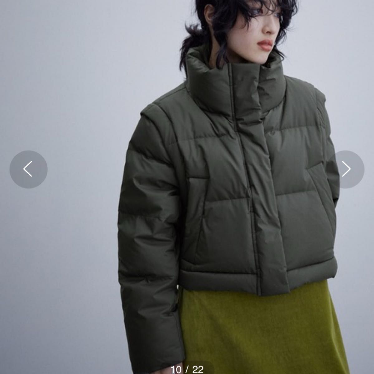 22aw アダムエロペ 4WAY ALLIED ダウンベストコート カーキ F 22aw アダムエロペ 4WAY ALLIED ダウンベストコート カーキ F