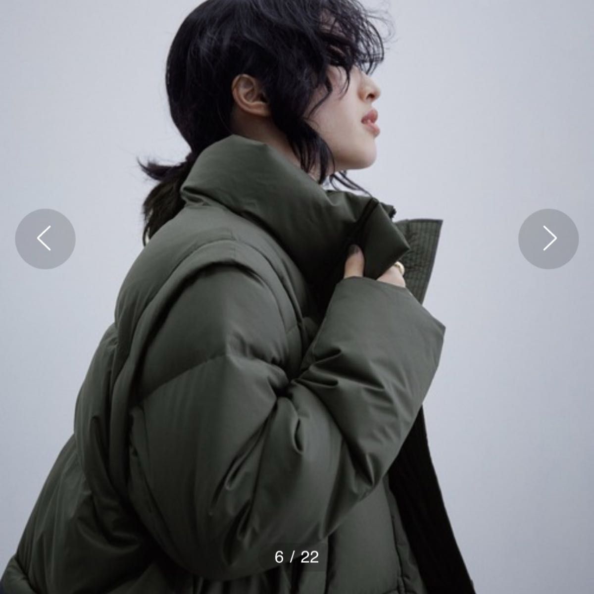 22aw アダムエロペ 4WAY ALLIED ダウンベストコート カーキ F 22aw アダムエロペ 4WAY ALLIED ダウンベストコート カーキ F