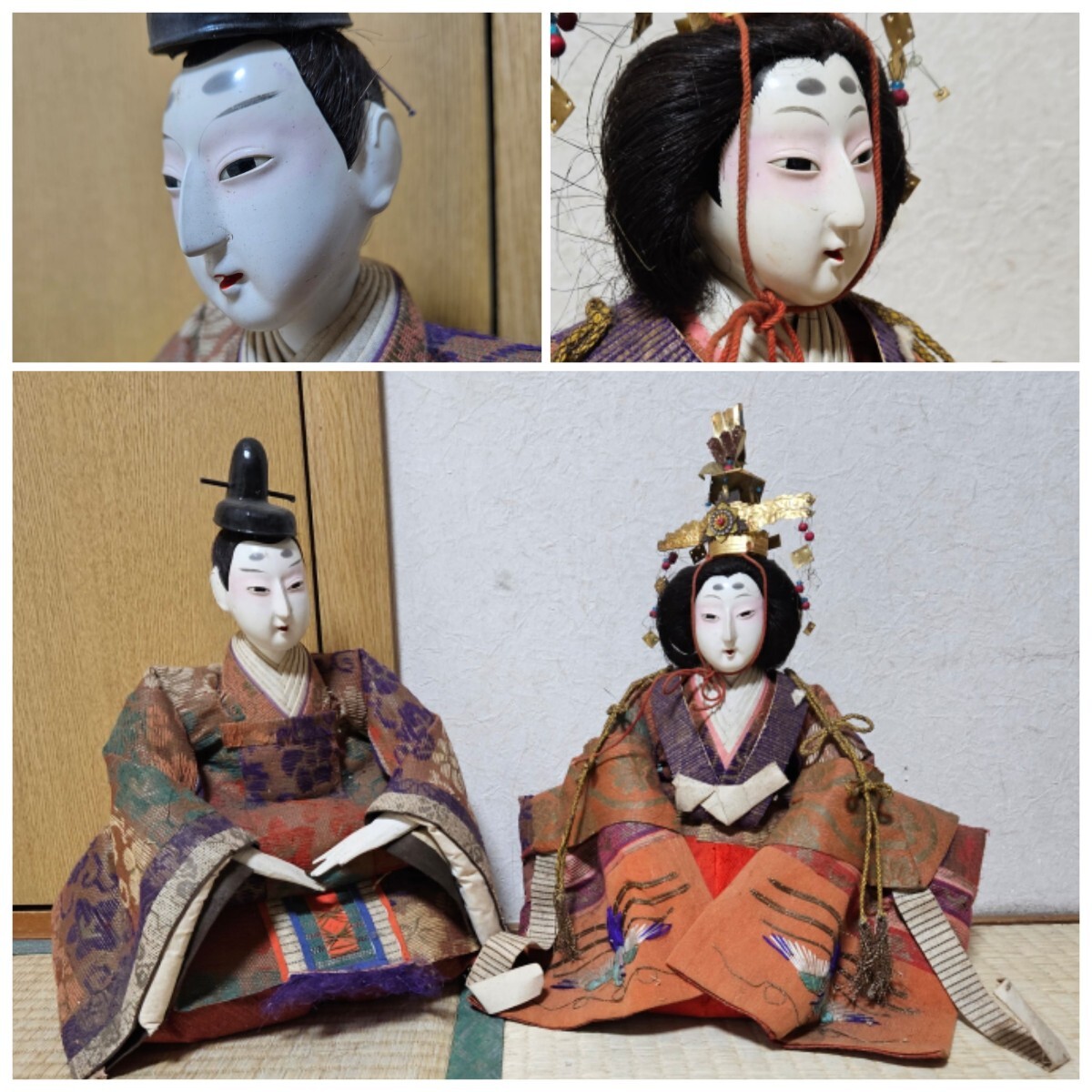 雛人形 ひな人形 江戸時代 ? 明治 ? 大正 ? お内裏様 女雛 男 雛人形 ひな人形 江戸時代 ? 明治 ? 大正 ? お内裏様 女雛 男