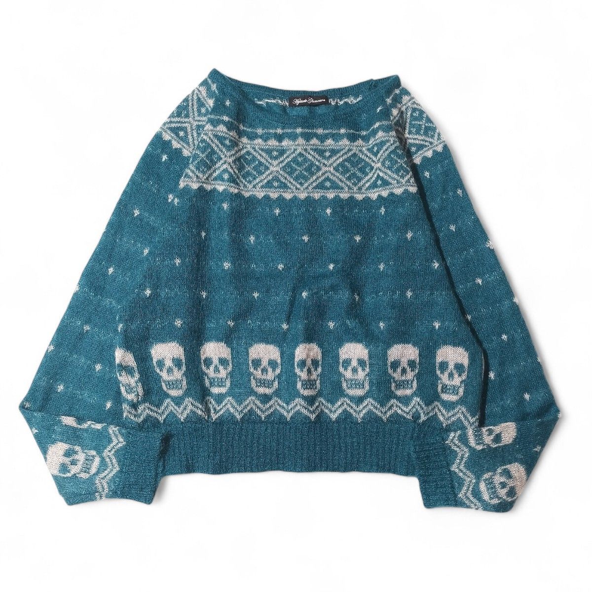 HYSTERIC GLAMOUR ヒステリックグラマー ウール モヘア スカル柄 HYSTERIC GLAMOUR ヒステリックグラマー ウール モヘア スカル柄