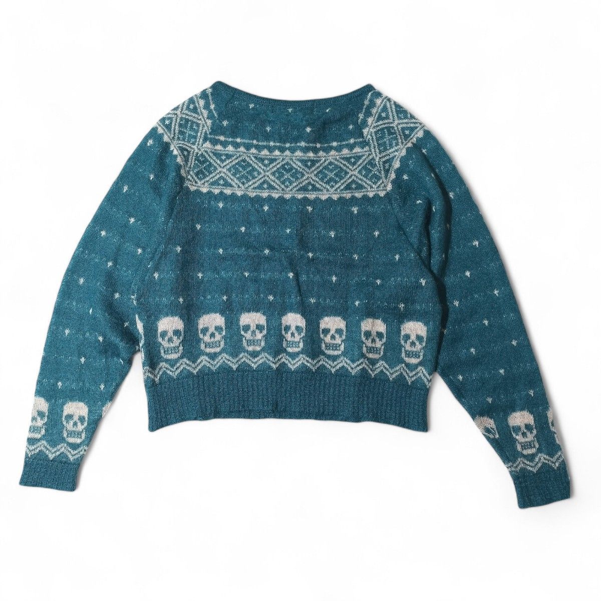 HYSTERIC GLAMOUR ヒステリックグラマー ウール モヘア スカル柄 HYSTERIC GLAMOUR ヒステリックグラマー ウール モヘア スカル柄