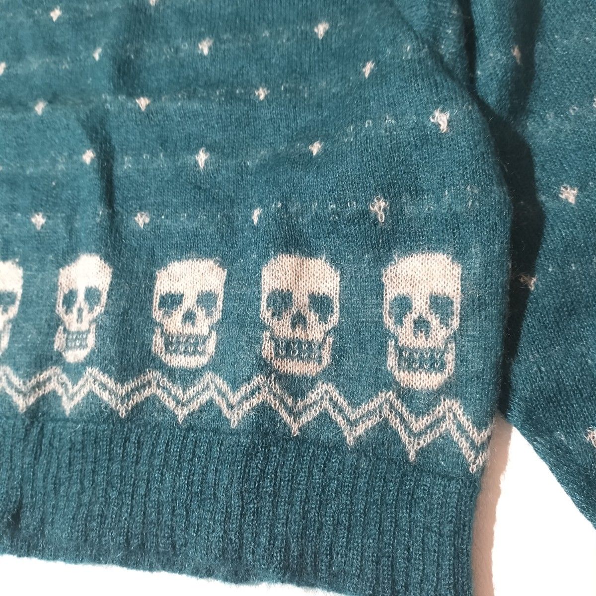 HYSTERIC GLAMOUR ヒステリックグラマー ウール モヘア スカル柄 HYSTERIC GLAMOUR ヒステリックグラマー ウール モヘア スカル柄