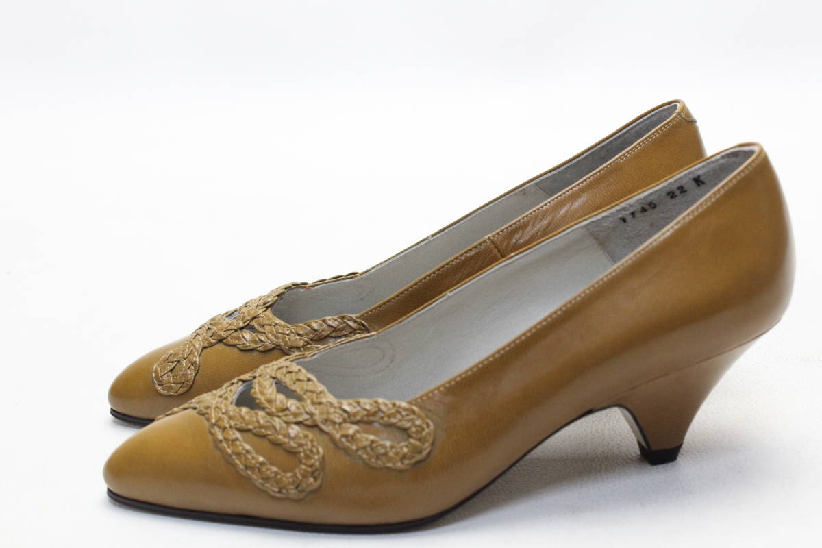 58#Miss-you collection натуральная кожа дизайн туфли-лодочки (22cm) очень красивый товар 