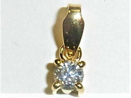 【東京 谷中 質屋おぢさん】新品・未使用 K18 18金 ペンダント ダイヤ 0.122ct_画像1