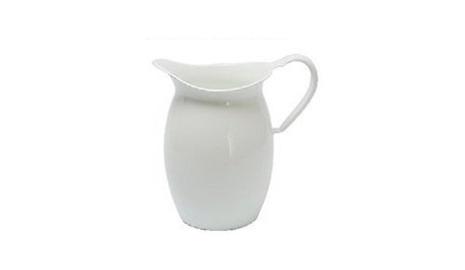  immediately successful bid * horn low pitcher white #13* water . liquid. server .