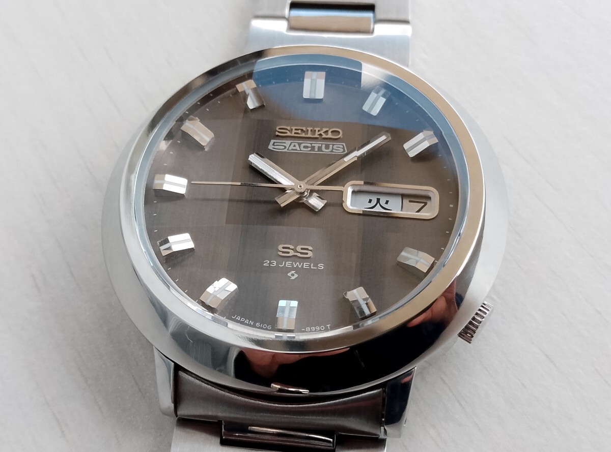 OH済みSEIKOセイコー5アクタスSS23JEWELSカットクリスタル(セイコー 
