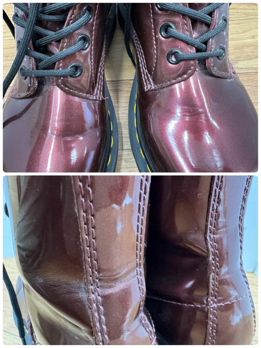 58229.0111Y】中古品 ☆ Dr.Martens チェリーレッド エナメル 8 58229.0111Y】中古品 ☆ Dr.Martens チェリーレッド エナメル 8
