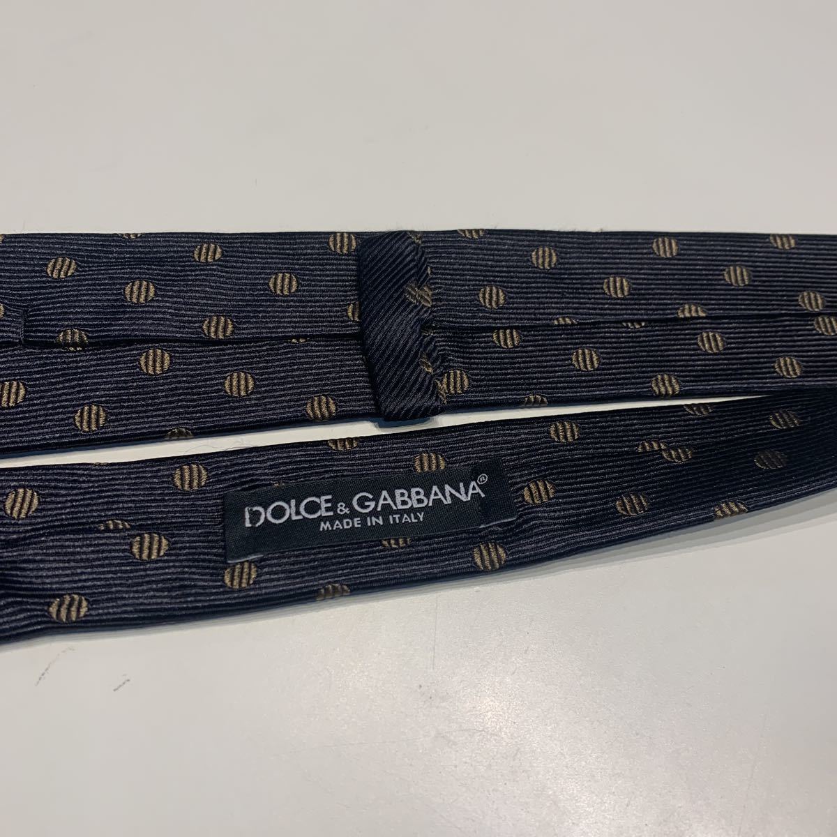  approximately 2 ten thousand jpy regular goods Dolce & Gabbana men's business casual narrow necktie DOLCE&GABBANA polka dot Italy made DG D&G necktie 