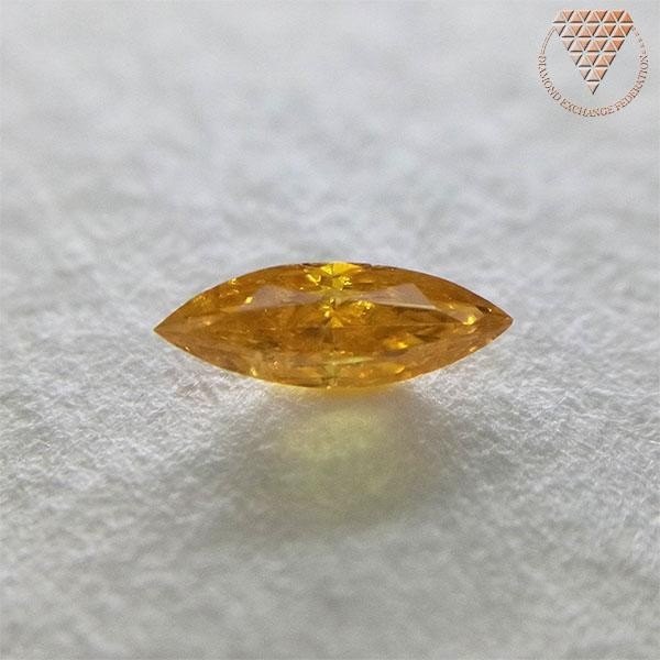 0.090 ct Fancy Deep Orangey Yellow SI2 CGL ダイヤモンド ルース DIAMOND EXCHANGE FEDERATION_0.090 ct Fancy Deep Orangey Yellow SI2