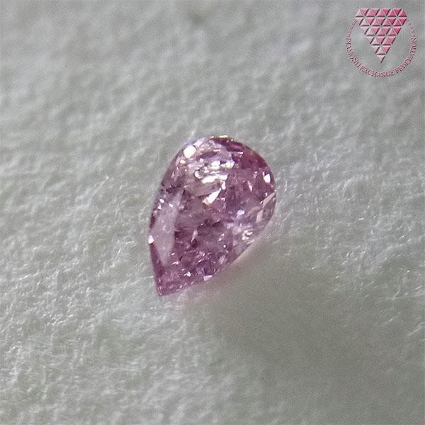 0.060 ct Fancy Intense Pink I1 Pear CGL ダイヤモンド ルース DIAMOND EXCHANGE FEDERATION