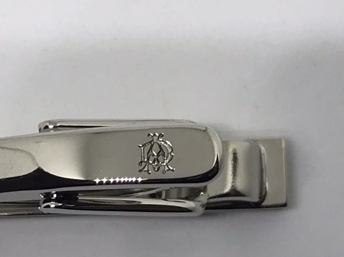  new goods unused Dunhill AD gothic Logo matted silver necktie pin tiepin Thai bar box attaching 