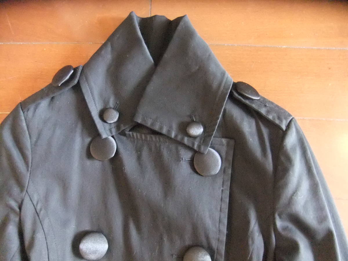  beautiful goods!LIP SERVICE. black trench coat,M size!