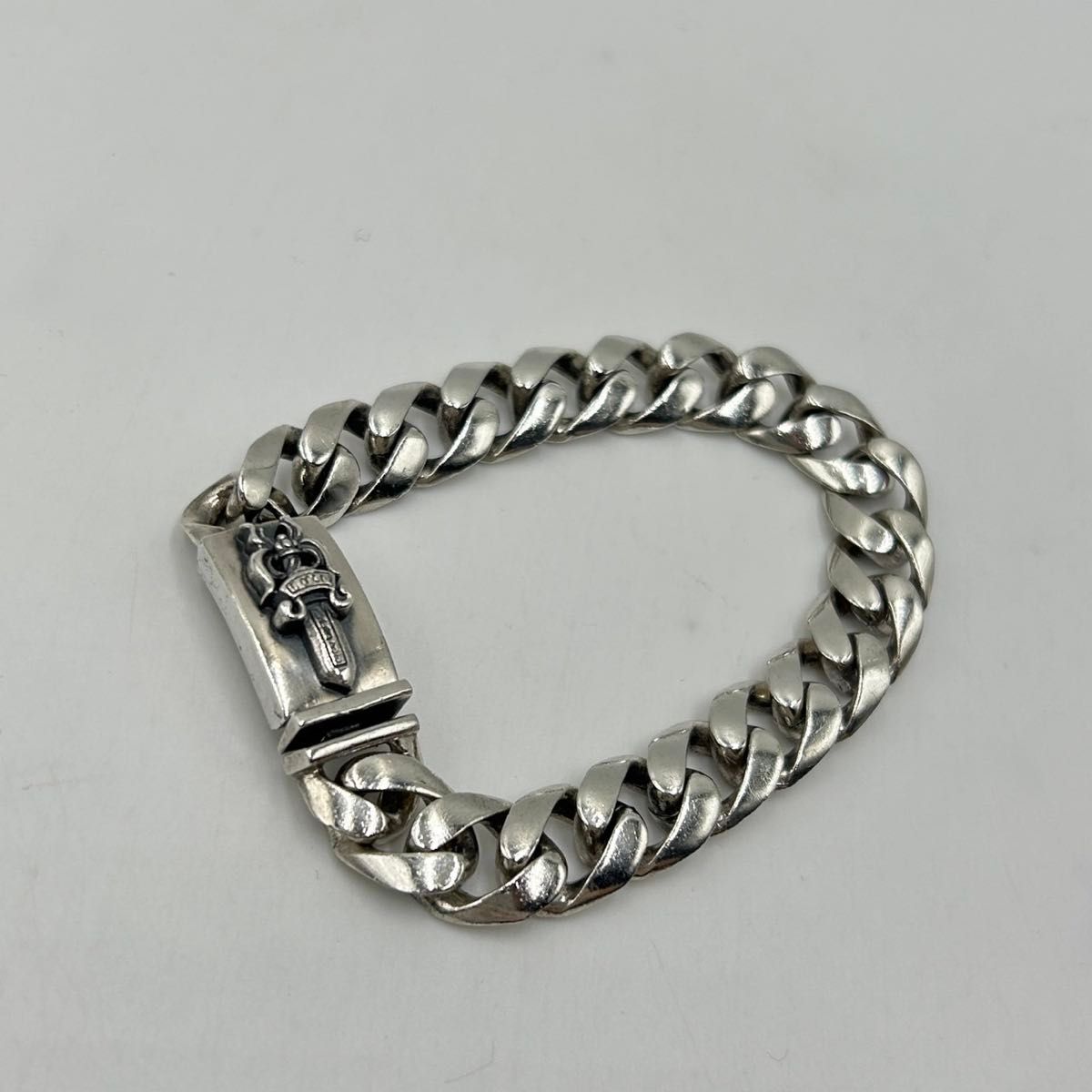 クロムハーツ chromeheartsダガーIDブレスレット19LINK【美品 クロムハーツ chromeheartsダガーIDブレスレット19LINK【美品