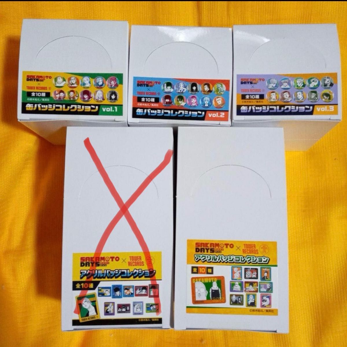 SAKAMOTO DAYS 缶バッジコレクションvol,1〜vol,3 アクリルバッジコレクション 1BOX