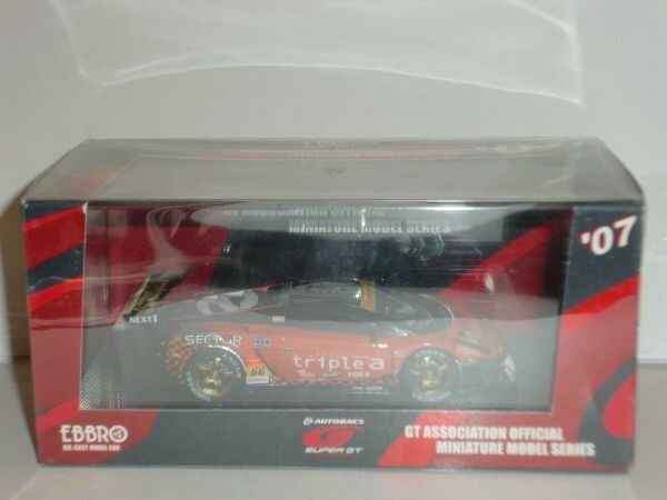 ☆1/43 EBBRO triple a Gallado RG-3 Super GT07 No.66 オレンジ