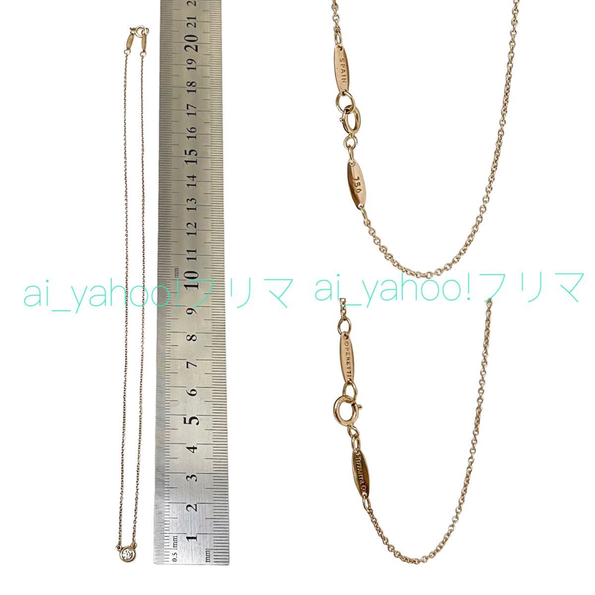 極美品 ティファニー 0 17ct バイザヤード ローズゴールド 極美品 ティファニー 0 17ct バイザヤード ローズゴールド