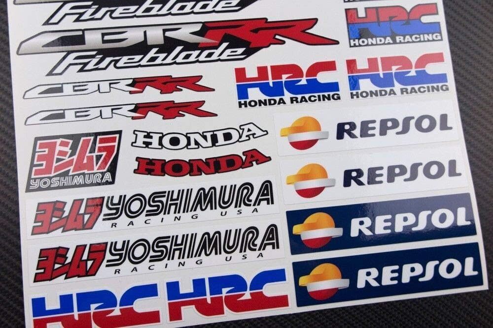 送料無料 HRC Repsol HONDA RACING レプソル ステッカー シール デカール シート セット 23x31 cm