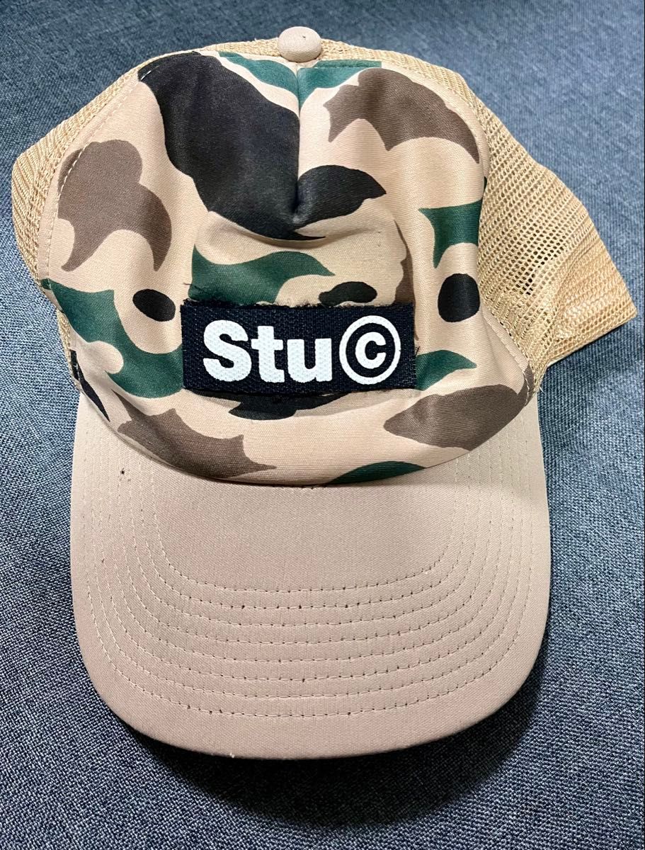 訳あり】 Old Stussy メッシュキャップ 迷彩 カモ 90S 紺タグ 訳あり】 Old Stussy メッシュキャップ 迷彩 カモ 90S 紺タグ
