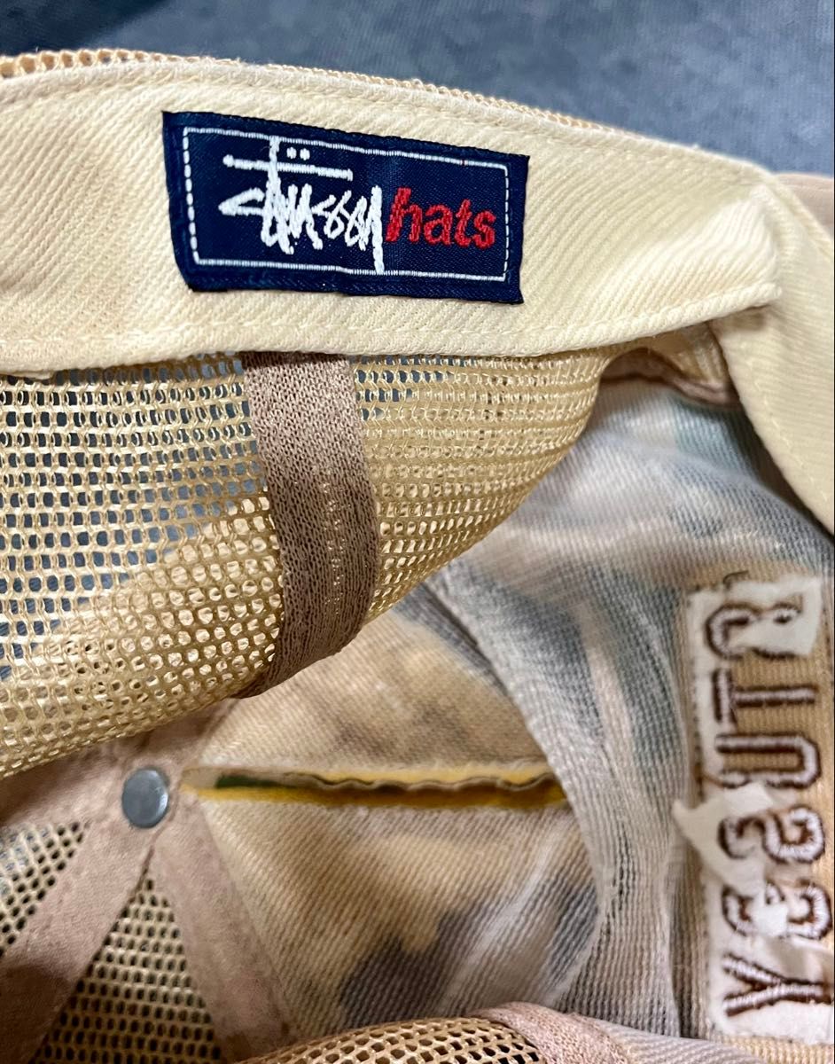 訳あり】 Old Stussy メッシュキャップ 迷彩 カモ 90S 紺タグ 訳あり】 Old Stussy メッシュキャップ 迷彩 カモ 90S 紺タグ