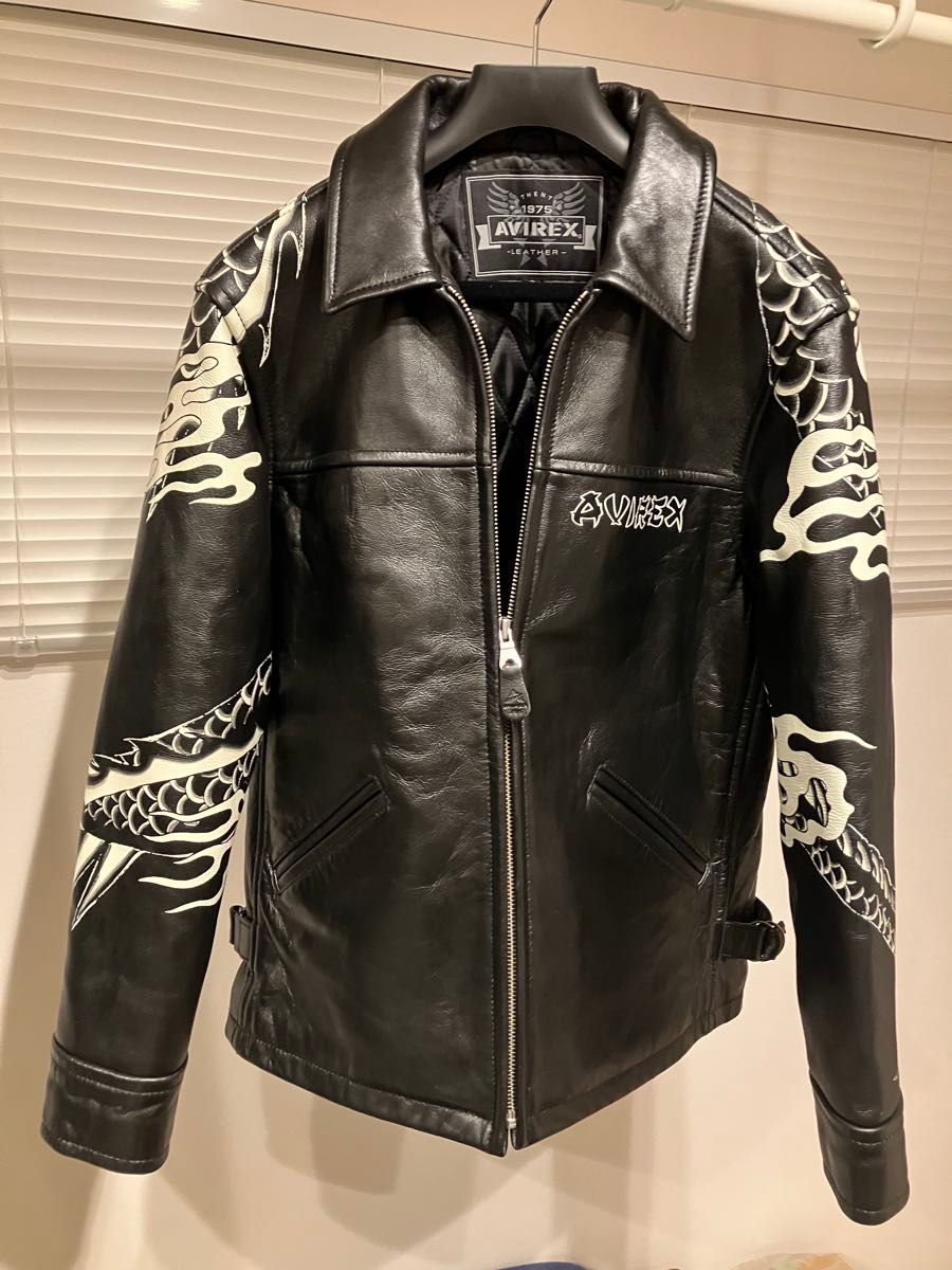 AVIREX アヴィレックス DRAGON&SNAKE TRACKER JACKET レザー AVIREX アヴィレックス DRAGON&SNAKE TRACKER JACKET レザー