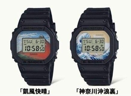 CASIO G-SHOCK 葛飾北斎 DW-5600KHK24-1JR KHG24-1JR 新品 ペア CASIO G-SHOCK 葛飾北斎 DW-5600KHK24-1JR KHG24-1JR 新品 ペア