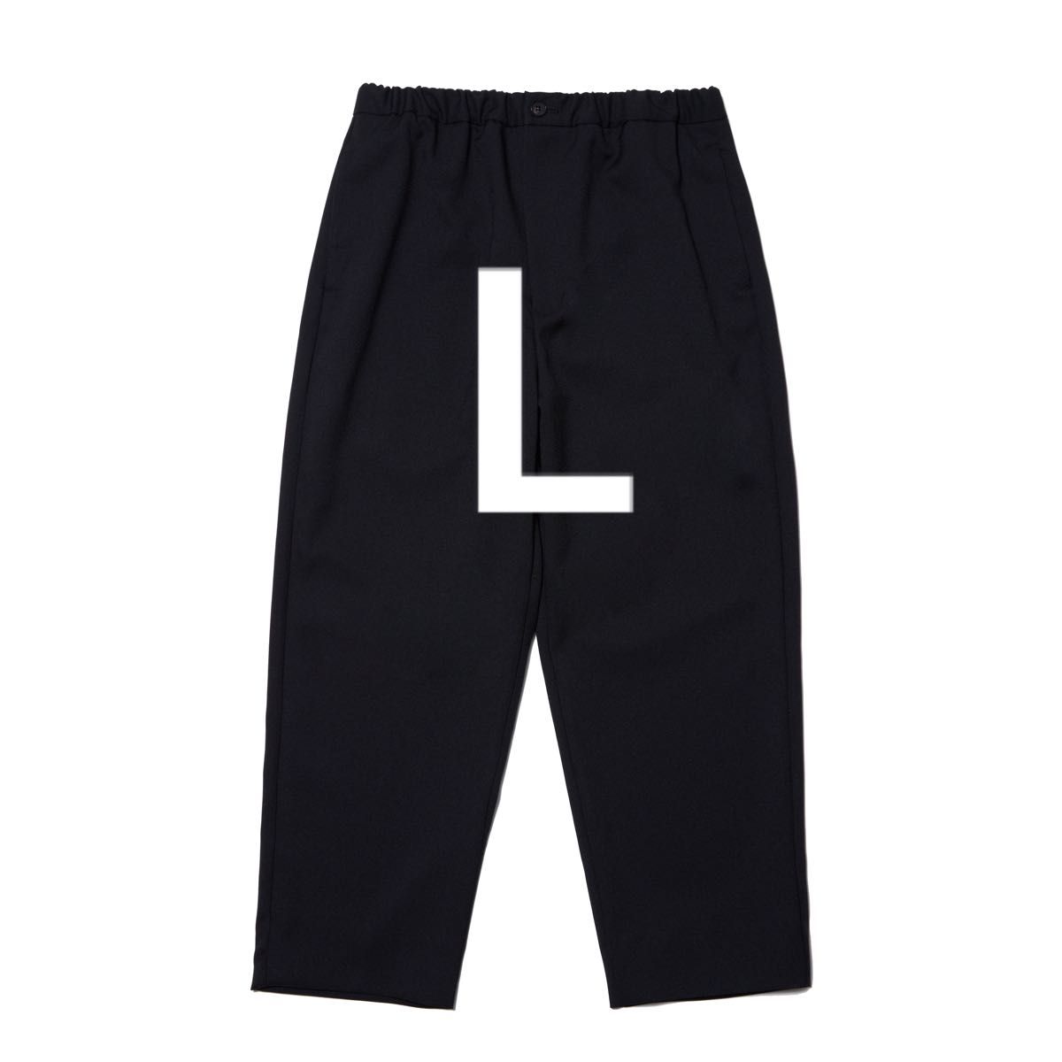 新品・未使用】everyone polyester twill easy slacks (BLACK 新品・未使用】everyone polyester twill easy slacks (BLACK