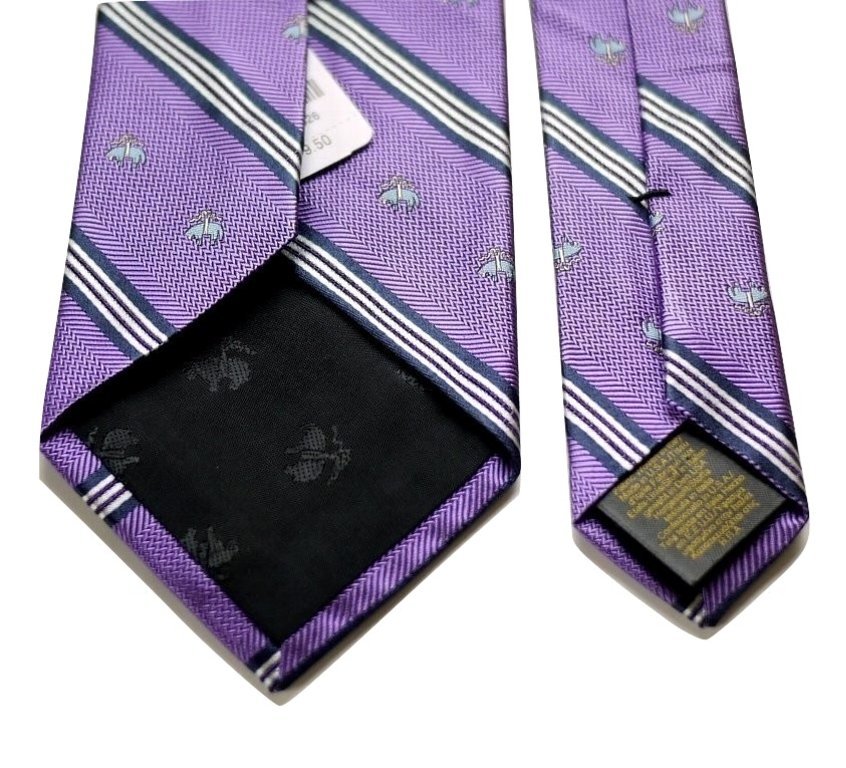 新品 [送料込] ブルックスブラザーズ Brooks Brothers パープル地 フリースロゴ シルク ネクタイ MINI BB#1 GOLDEN FLEECE SILK TIE 米国製_共通・別のお品の画像を使っています。