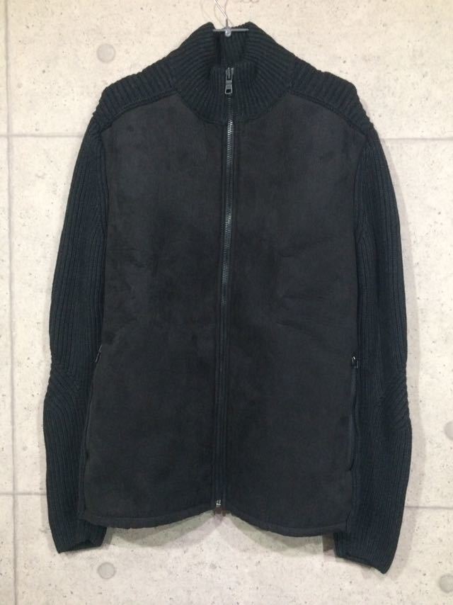 A/X アルマーニ ブルゾン/ジャンパー Lサイズ/ブラック 新品/ARMANI EXCHANGE/フェイクレザー風/