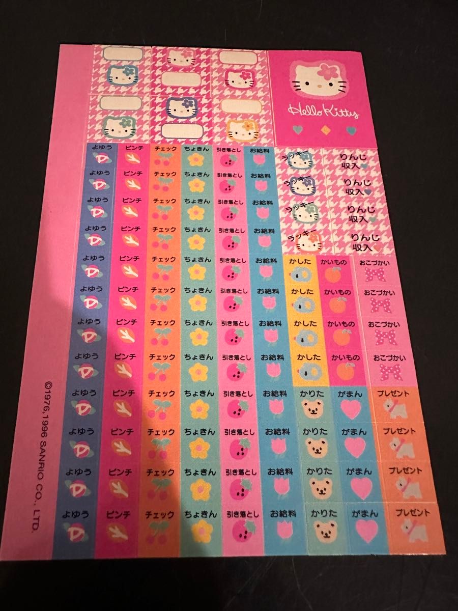 平成レトロ キティちゃん サンリオ お小遣い帳 1996年 ノート 平成レトロ キティちゃん サンリオ お小遣い帳 1996年 ノート