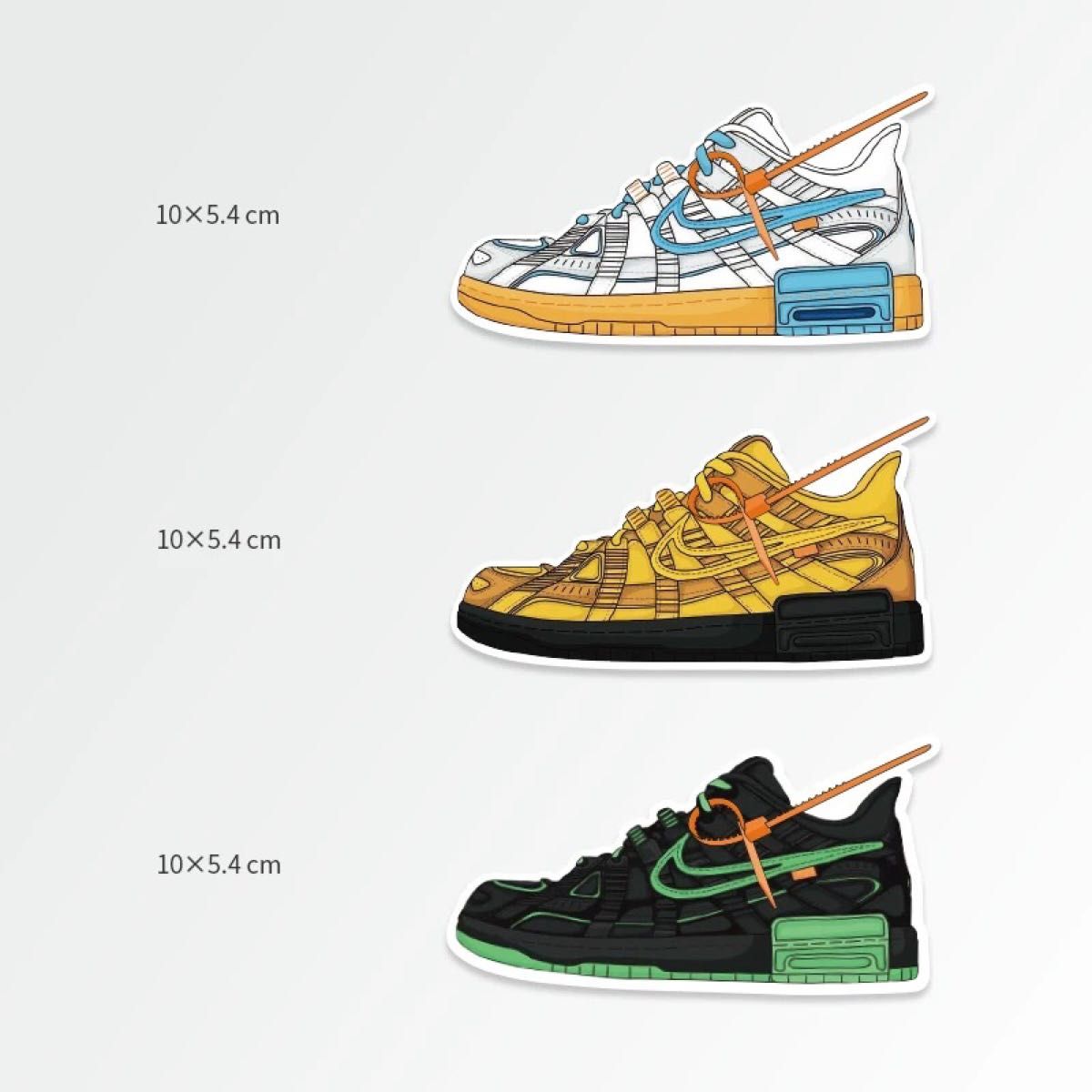 NIKE ナイキ OFF−WHITE スニーカー シール ステッカー 50枚 NIKE ナイキ OFF−WHITE スニーカー シール ステッカー 50枚