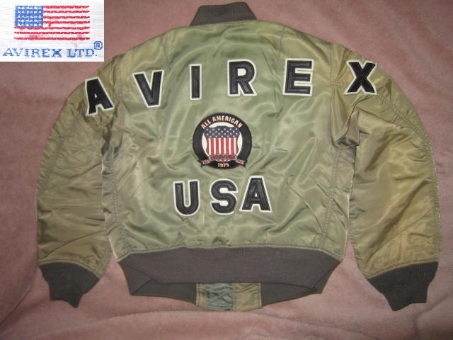  super-rare! AVIREX MA-1 Avirex .te Caro go badge cotton inside flight jacket S Avirex military jacket jumper 