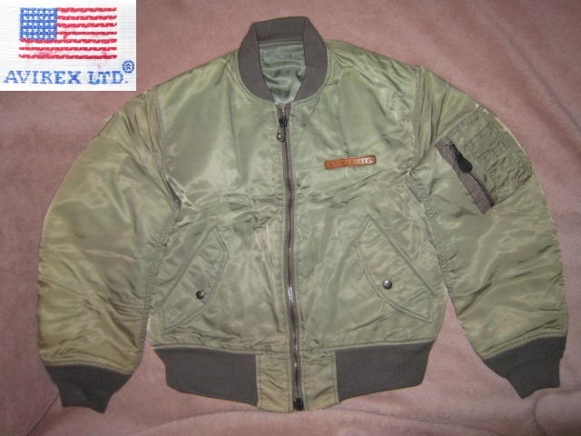  super-rare! AVIREX MA-1 Avirex .te Caro go badge cotton inside flight jacket S Avirex military jacket jumper 