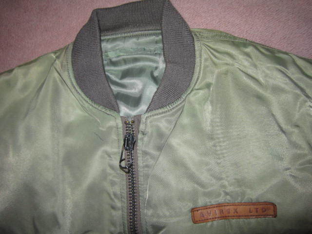  super-rare! AVIREX MA-1 Avirex .te Caro go badge cotton inside flight jacket S Avirex military jacket jumper 